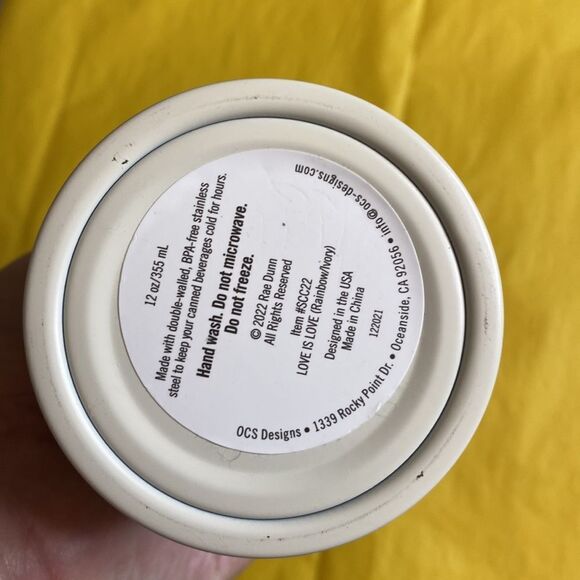 NWT- Rae Dunn- Love is Love- slim can insulated cooler 12oz - Picture 4 of 5